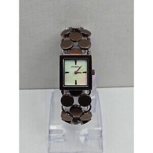 Fossil ES1716 Womens Quartz Bracelet Watch Coin Link Band New Battery Bronze MOP